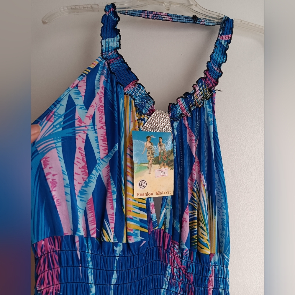 🚨Vibrant Blue Halter Maxi Dress NWT - Picture 6 of 6